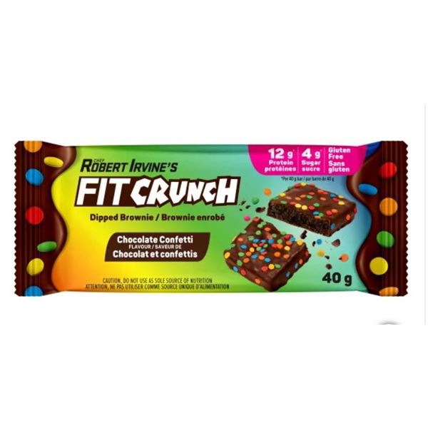 Robert Irvine’s Fit Crunch Chocolate Confetti Dipped Brownies