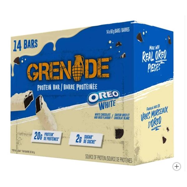 Grenade Protein Bar Oreo White, Pack of 14, 60g Each
