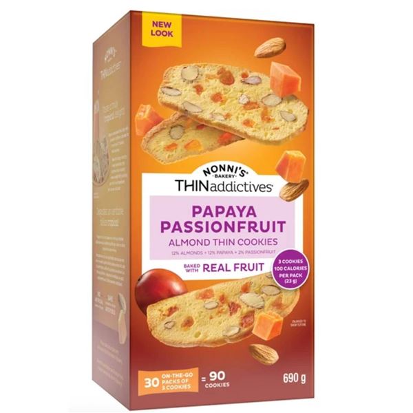 Nonni’s THINaddictives Papaya Passion Fruit Almond Thin Cookies, 690g