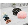 Image 1 : Lot of 3-Piece Shower Cap Set With 5 Piece Claw Hair Clips