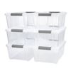 Image 1 : TuffStore Latchboxes 12.9L Set of 6 Transparent with Handles SEE DAMAGE