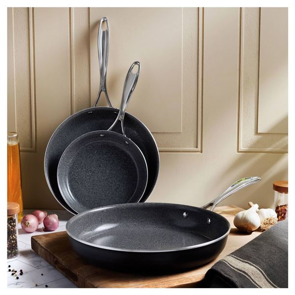 Henckels Capri Granitium 3-Piece Fry Pan Set