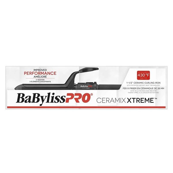 BaBylissPRO Ceramix Xtreme Curling Iron With 430F Heat US Version