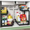 Image 1 : Under Sink Organizer Model X004LP1541, 2 Shelf Gray Design