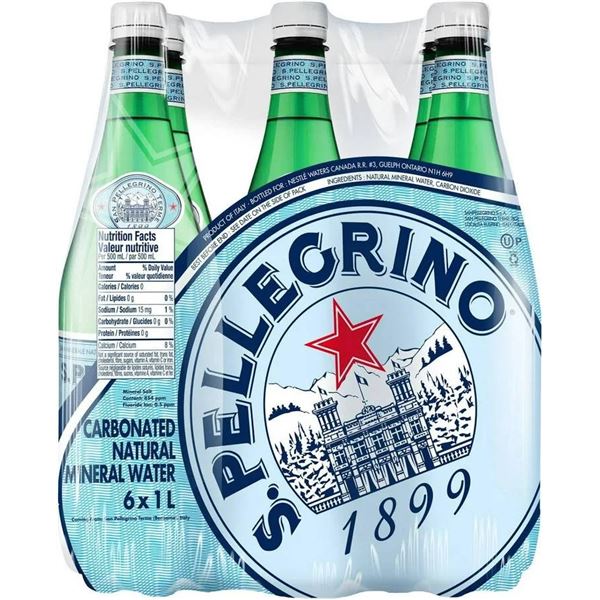 6-Pack of S.Pellegrino Water (6 x 1L Bottles)