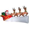 Image 1 : Lawanar Inflatable Santa Sleigh And Reindeer Display