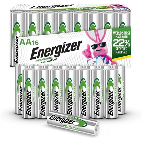 Energizer AA Rechargeable Batteries, 16-Pack, 2000 mAh Capacity