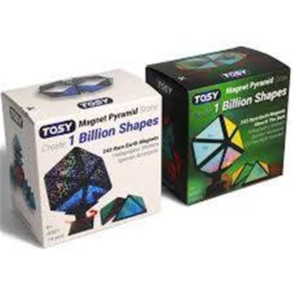 TOSY Magnet Pyramid 1 Billion Shapes 12x Blocks, Model 4002, Lot of 2