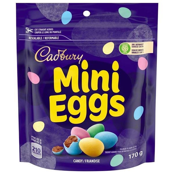 Cadbury Mini Eggs Candy, 12 Bags, 151 g Each