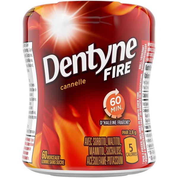 Dentyne Fire Cinnamon Gum Containers 5 Count