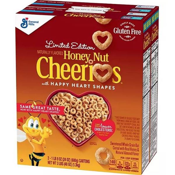 Honey Nut Cheerios Limited Edition Heart Shapes 1.51 kg (Set of 2)