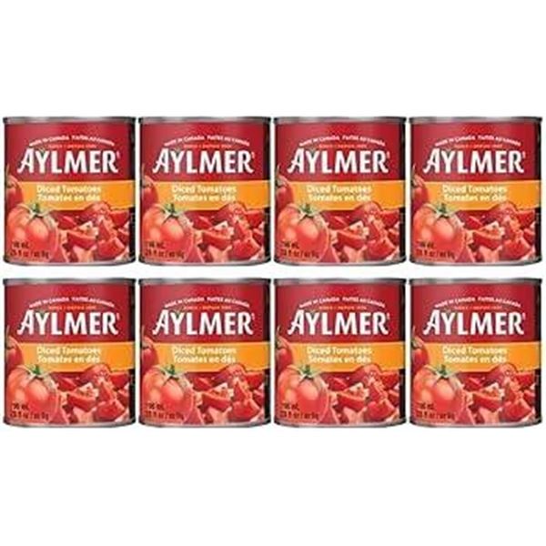 Aylmer Diced Tomatoes 796 mL Cans (Canada Choice) – Lot of 8