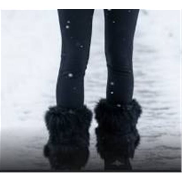Manitobah Mukluks Waterproof Adjustable Snowy Owl Boots, Size L05, Black/Noir