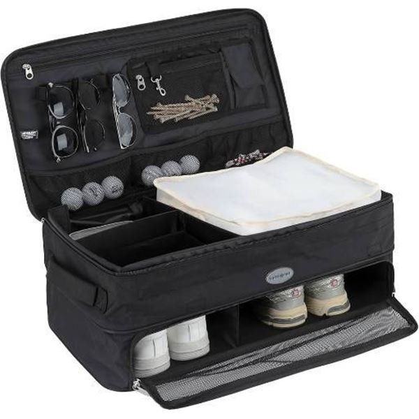 Golf Trunk Organizer With Divider and Support Pads – Model CARGO801