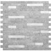 Image 1 : IcoFun Peel and Stick Tile Sheets, Light Grey, 10-Sheet Set