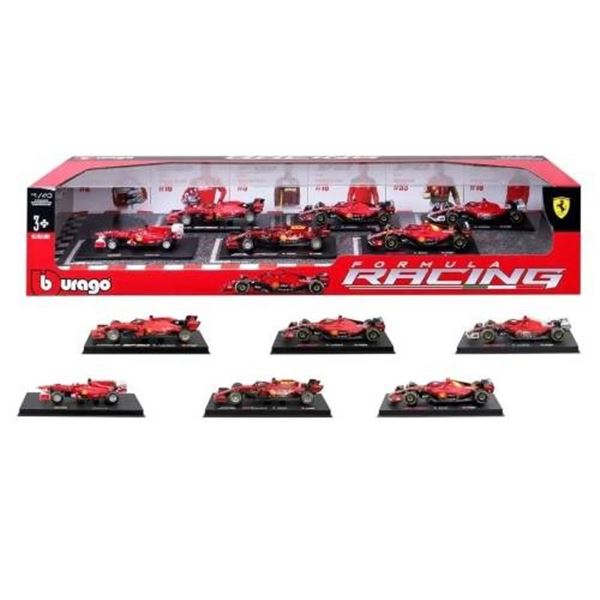 Bburago Formula Racing Ferrari Die-Cast Car Set
