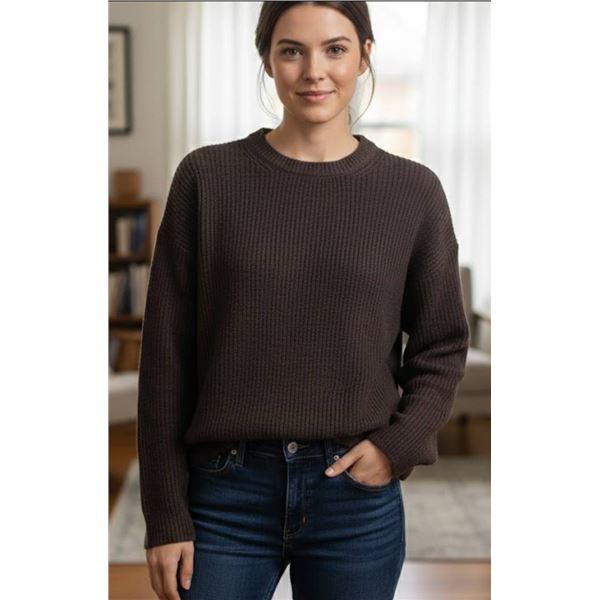Gap L/G Brown Knit Crewneck Sweater