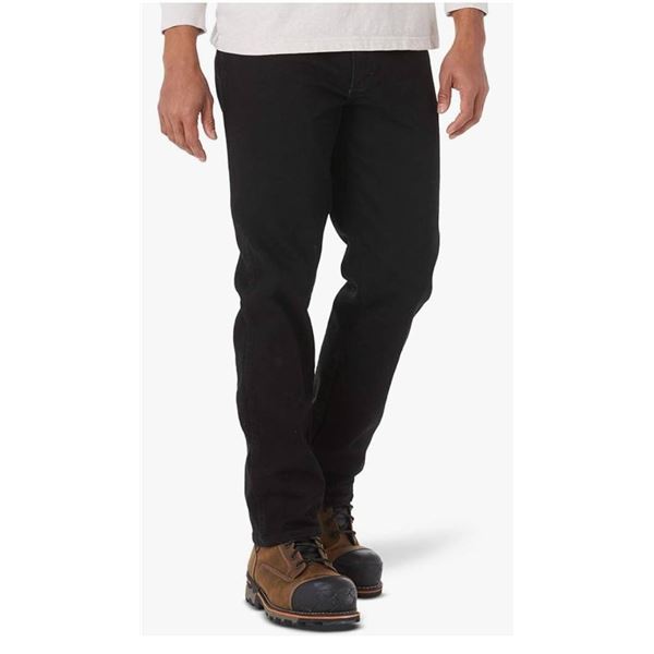 Rustler Classic Regular Fit Straight Leg Jeans, Size 42×30, Black
