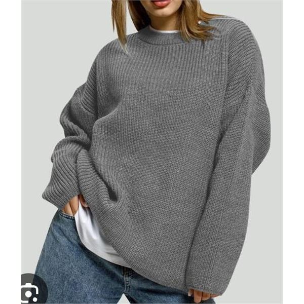 Gap Women’s Crewneck Sweater, Gray, Size XL/TG