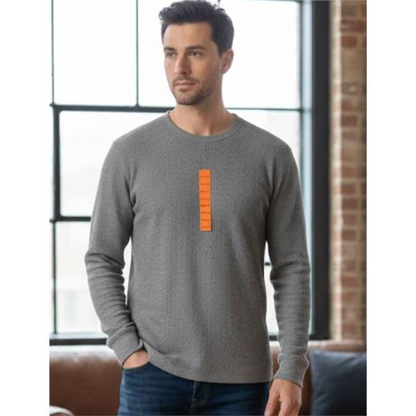 Bench Long-Sleeve Crewneck Sweatshirt, Gray, XXL