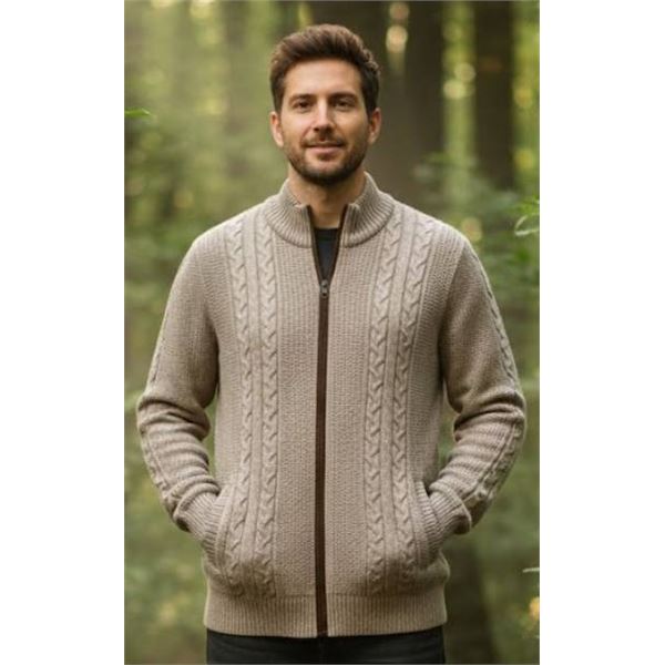 Buffalo David Bitton Men’s Knit Zip-Up Sweater, Size M