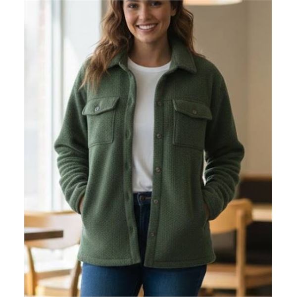 Lazypants Green Shirt Jacket with Front Pockets – Size Small