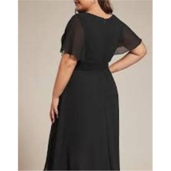 PrettyGarden Women’s Black Dress, Size L, Short Sleeves