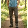 Image 1 : Gray-Colored Pants with Lightweight Fabric Construction