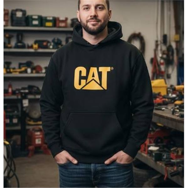 CAT Cord System M/M Black Hoodie with Yellow Logo