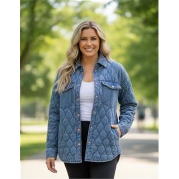 Pepe Jeans Quilted Denim Jacket LG/G with Tag