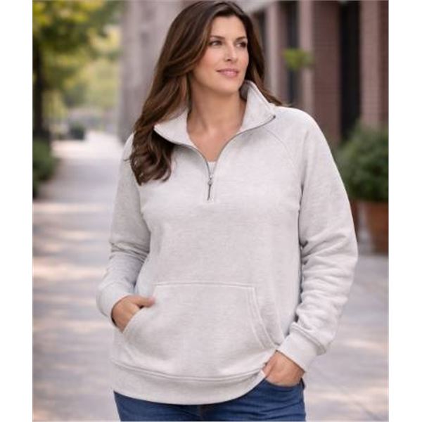 Danskin M/M Quarter-Zip Pullover Sweatshirt, Made in Cambodia