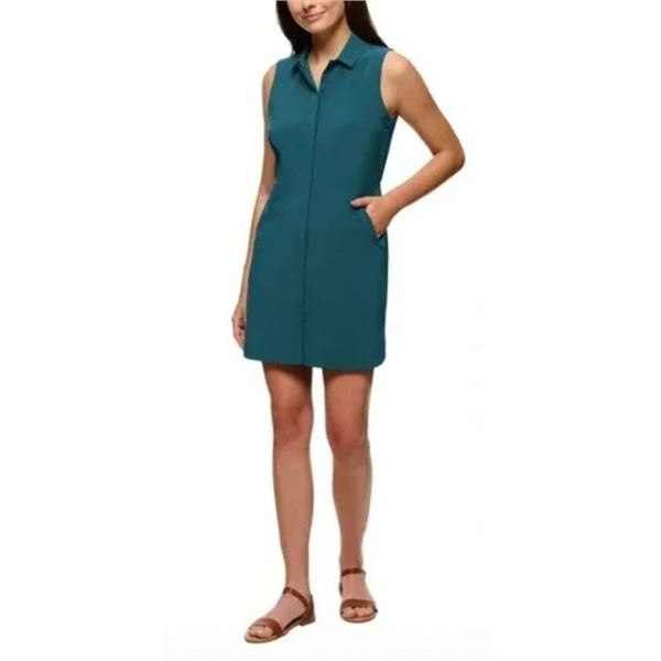 Women’s Sleeveless Shirt Dress by Lole, S/P, Teal Color