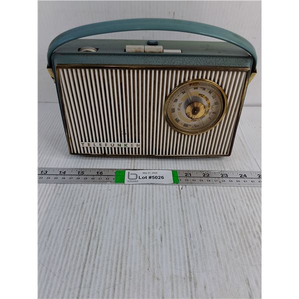 Vintage Telefunken Kavalier Portable Transistor Radio-working-needs batteries