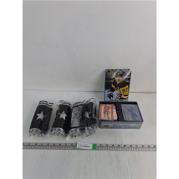 2024-2025 Aluminum Hockey Cards, (4) NHL Mini Sticks