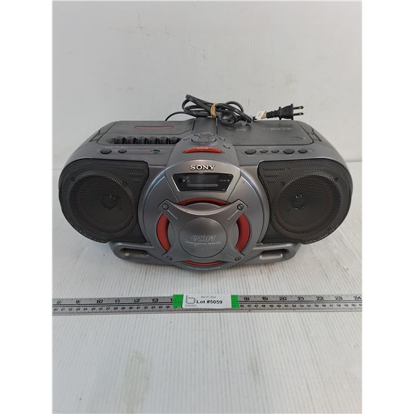 Sony CD Radio Cassette- Corder 17.5"- Powers On - PICK UP