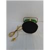 Image 3 : Vintage Banker's Lamp With Green Glass Shade And Polished Brass Base- Works - PICK UP