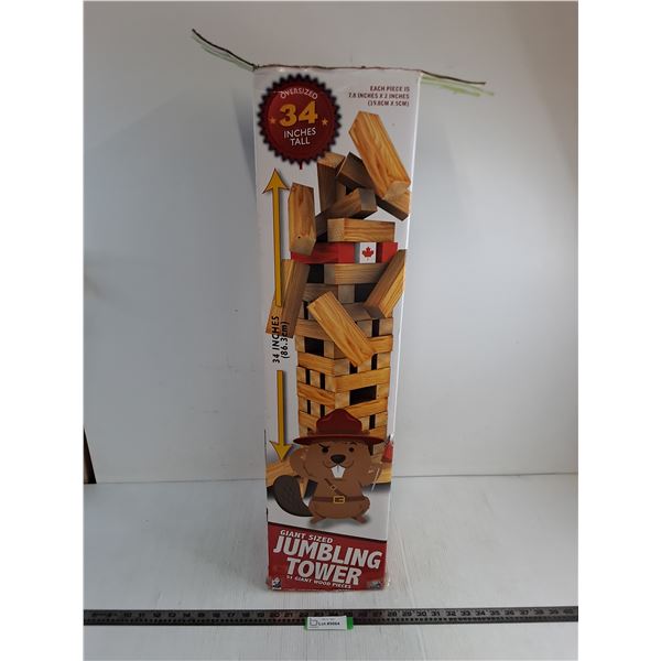 Giant Size "Jumbling Tower" Wooden Block Building Game - Appears Complete -PICK UP ONLY