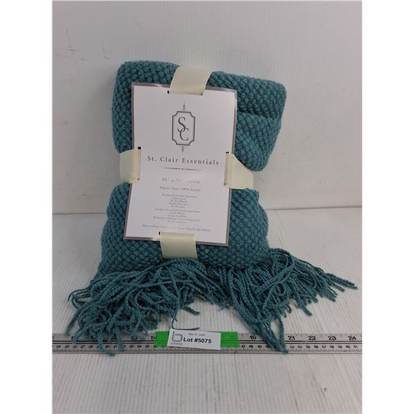 St.Clair Essentials Throw Blanket 50"x70" Appears New