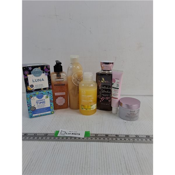 (2)Bath Bombs, Shower Gels, Body Polish, Face Creams- All Appear Unused -  Cannot Ship