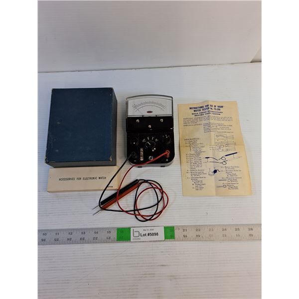 Vintage Vigor Electronic Watch Tester - As Is