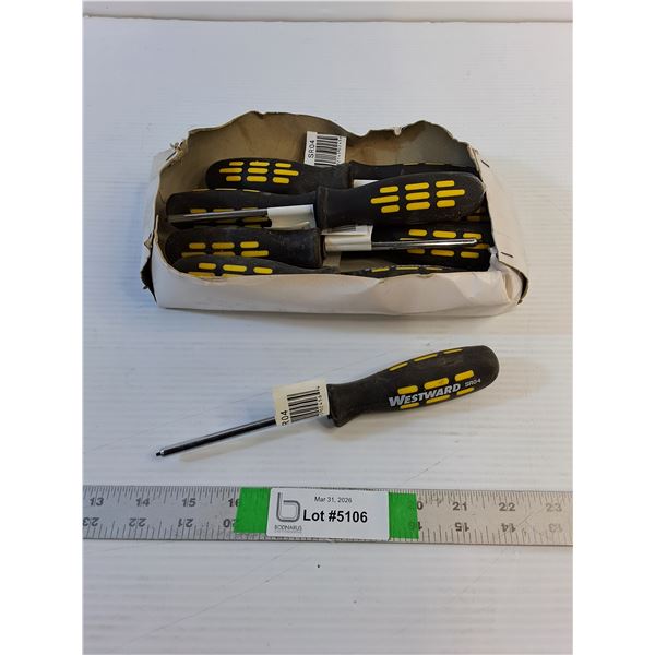 (10) Screwdrivers  - Westward - Robertson #4