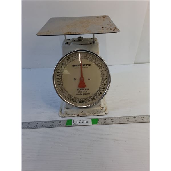 Vintage - Detecto T50 Mechanical Dial Scale  - As Is  - 10 1/2" Tall