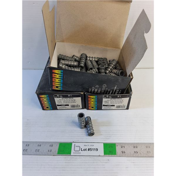 (150) Cobra - 3/8" S Lag Screw Shields (50/Box)