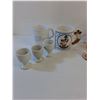 Image 4 : Assorted Kitchen/Decor - Scale, Masks, Piano, Egg Holders,  Mugs, Misc.