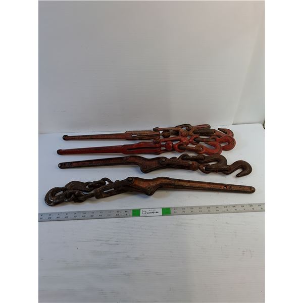 (4) Chain Binders / Boomer (3) 1/2" (1) 3/8" - As Is - PICK UP