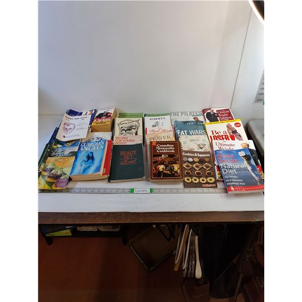 Assorted Books - Cookbooks,  Diet, Pilates, Vintage Material, Misc.