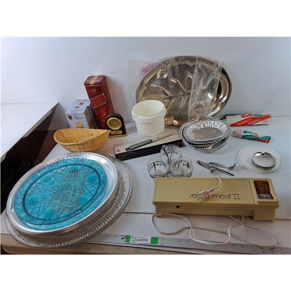 Curling Brush- Appears New, Serving Trays Up to 18" Diameter, Seal-A-Meal II- Powers On, Misc -PU