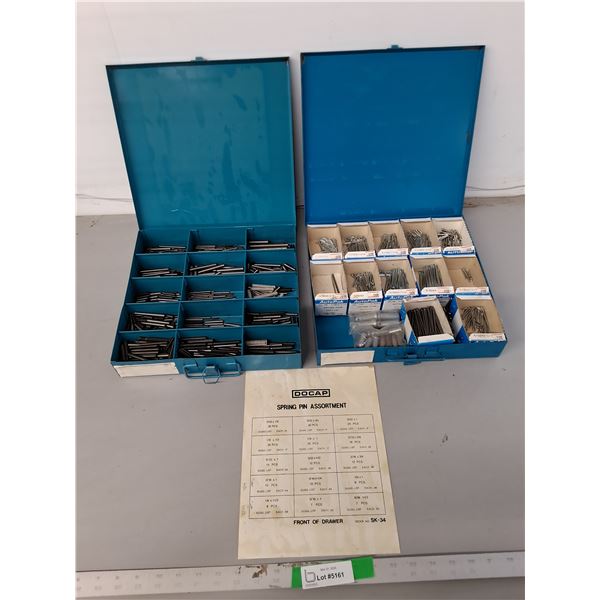 Taper Pins, Cotter Pins, Misc. & (2) Metal Storage Cases- One Does Not Stay Shut