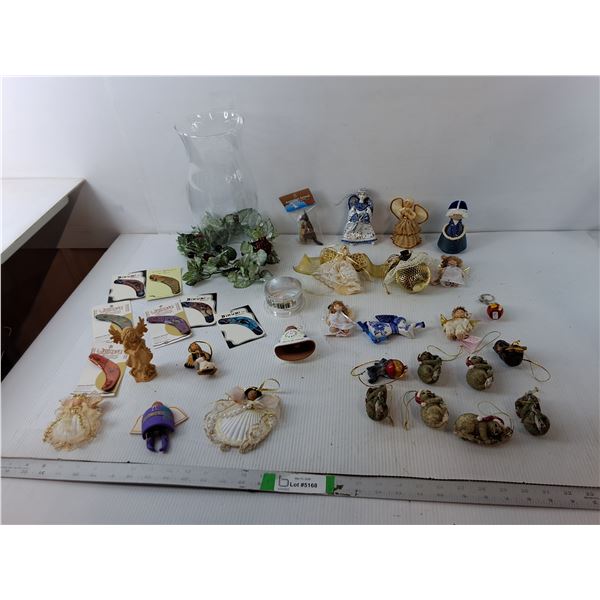 Christmas Ornaments, Boomerang Magnets, Hurricane Candle Holder