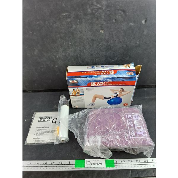 Body Sculpture 26" Gym Ball w/Air Pump - New